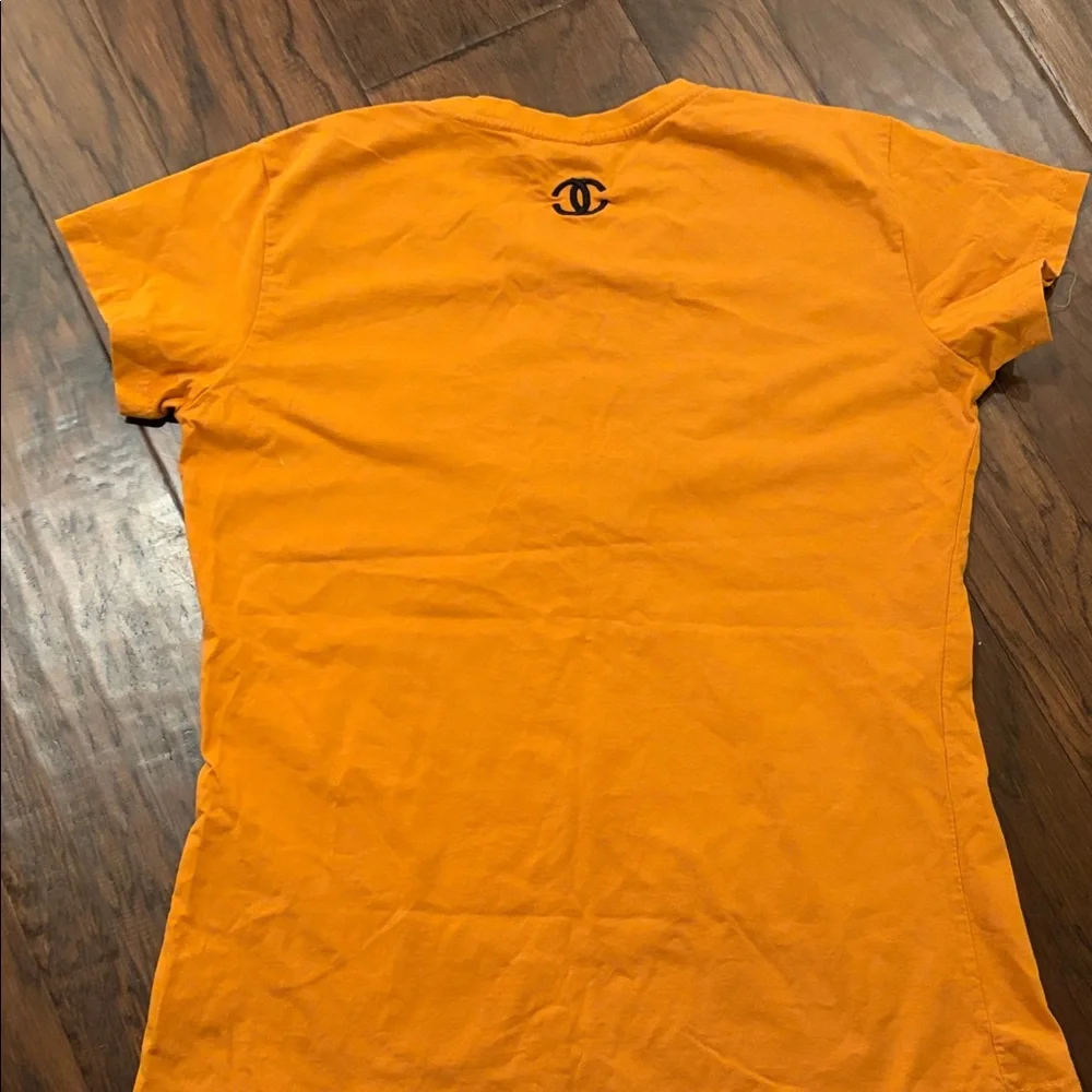 Vintage! Chanel Bold Orange Short Sleeve Tee!! - Picture 5 of 7